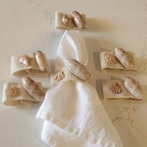Handmade Seashell Napkin rings.